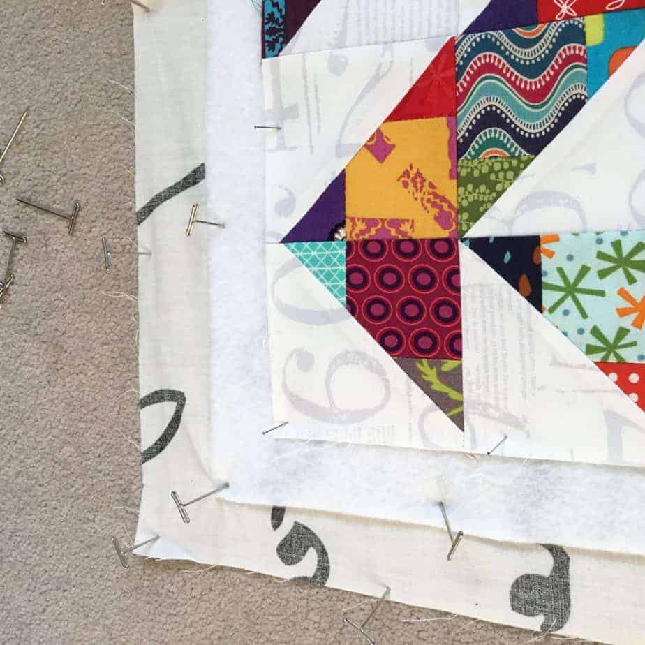 How to baste a quilt on a carpet by fabricandflowers