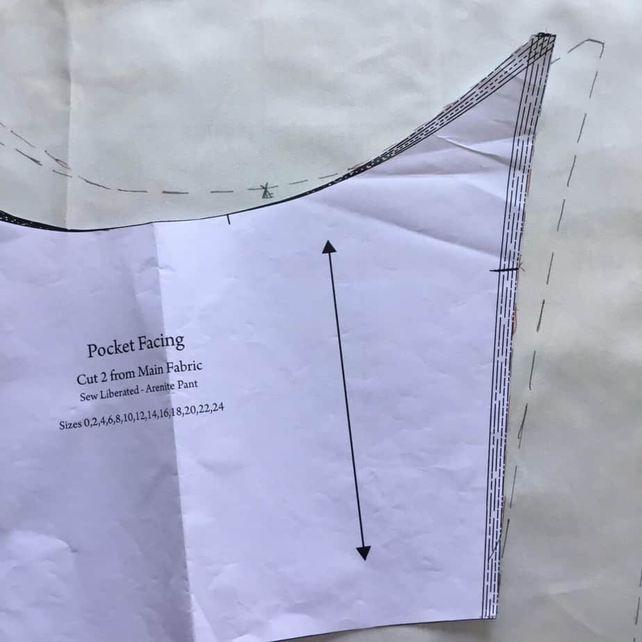 Sewing the Arentie Pants including how to slim down the pocket and reduce the rise for a more fitted look.