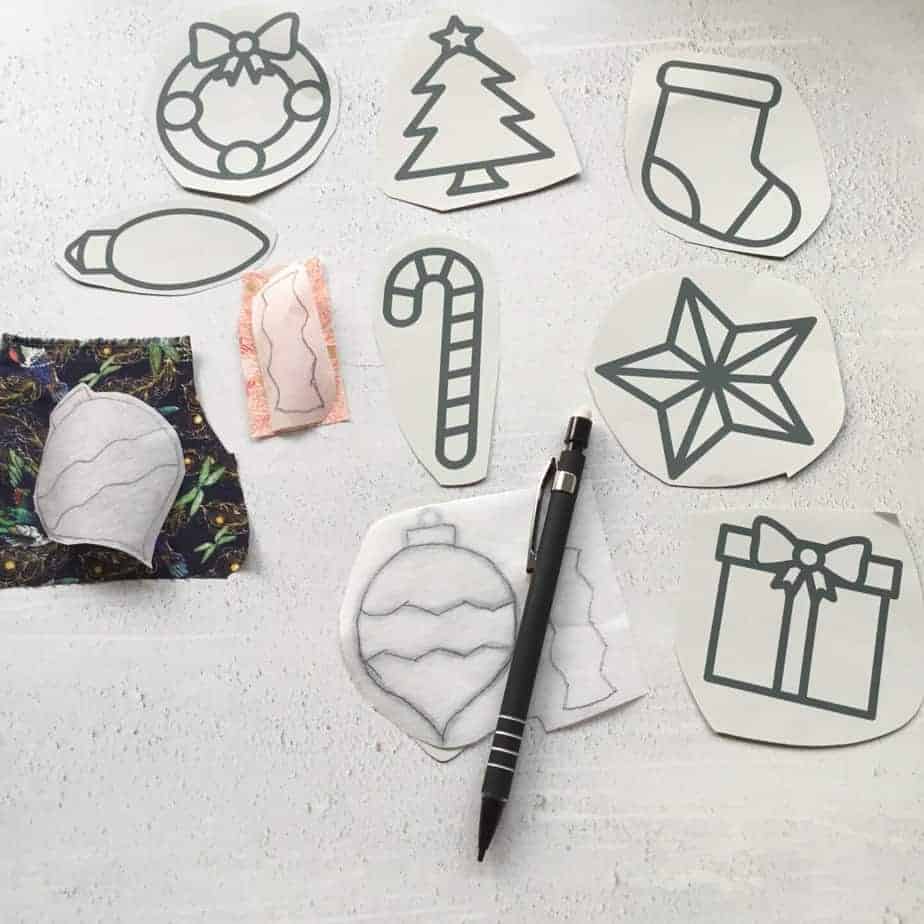 FREE printable sheets and tutorial of eight different Christmas shapes to make some fun Christmas Tree decorations or festive bunting!